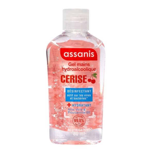 Assanis Gel Hydroalcoolique 80 Ml Cerise